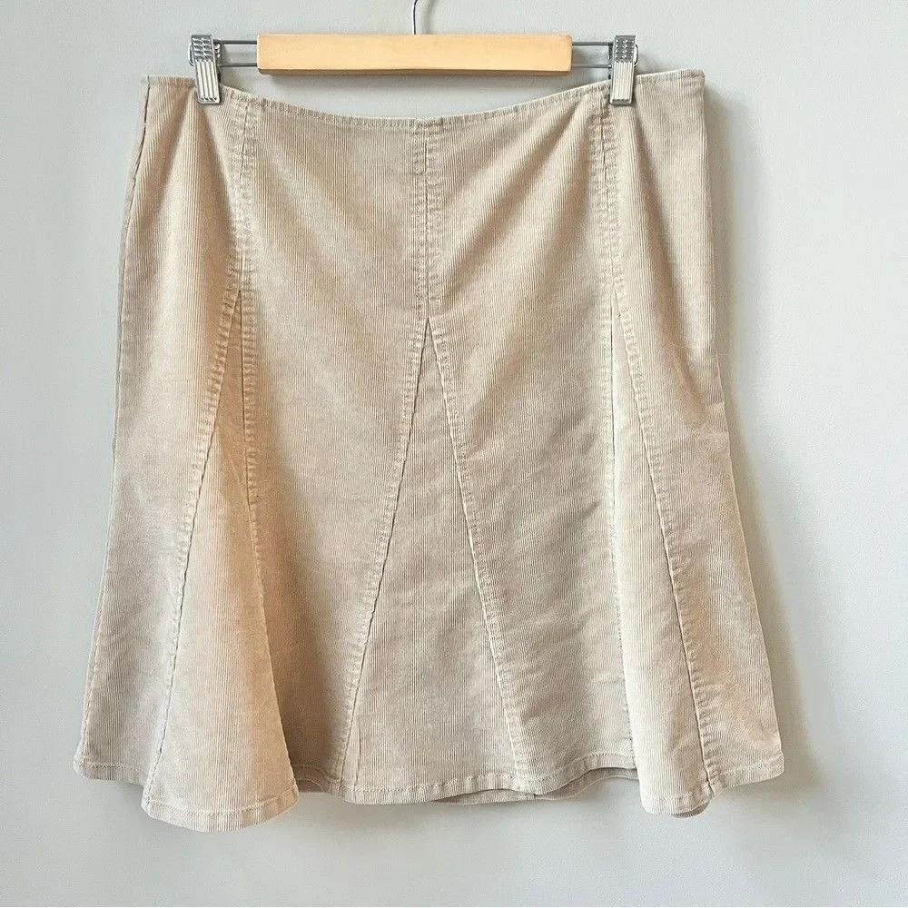 Vintage Gap Skirt Women's 12 Corduroy Tan Fall Collegiate Preppy Classic Neutral